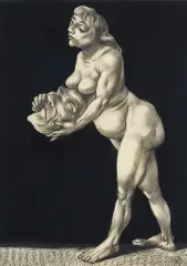 Adam Hoffmann, JUDYTA, 1973, pastel, gwasz, papier
