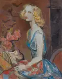 Julian Henisz, PORTRET MARYSI Z GAŁECKICH KIERNIK, 1958, olej, płótno