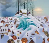Jacek Yerka, Zimowa fala, 2005, giclee
