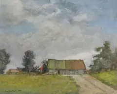 Jerzy Gnatowski, PEJZAŻ LETNI, 1984, olej, płótno