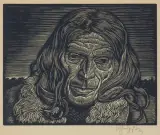GŁOWA GÓRALA (MAŁA) by Władysław Skoczylas, 1928, drzeworyt, papier, offered Jul 2025