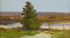 Karol Klopfer, SAMOTNA SOSNA, 1915, olej, płótno dublowane