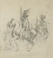 Piotr Michałowski, PUŁK STRZELCÓW KONNYCH KSIĘSTWA WARSZAWSKIEGO, ołówek, papier