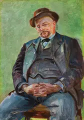 Jacek Malczewski, PORTRET PIOTRA HUBALA DOBRZAŃSKIEGO, ok. 1895, olej, płótno naklejone na tekturę
