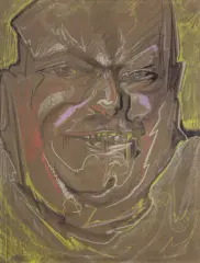 Stanisław Ignacy Witkiewicz, PORTRET MĘŻCZYZNY (STEFAN JARACZ?), 1924, pastel, papier brązowy