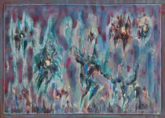 Jerzy Tchorzewski, ŚWIATŁA, 1983, akryl, akwarela, papier