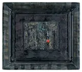 Z CYKLU „NARODZINY ZIEMI“ by Henryk Musiałowicz, 1987, olej, technika własna, płyta, offered Jun 2025