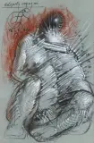 Franciszek Starowieyski, KOLCZASTY ORGAZM, 1994, pastel, papier szary