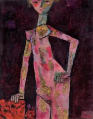 Otto Axer, LALKA II, 1968, olej, płótno