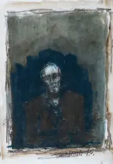 Jacek Sienicki, AUTOPORTRET, 1993, akwarela, gwasz, pastel, papier