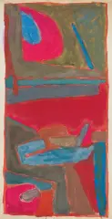 Jan Berdyszak, ODZWIERCIEDLENIA III, 1959, gwasz, karton