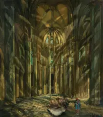 Tomasz Sętowski, WNĘTRZE KATEDRY, 1994, olej, płótno