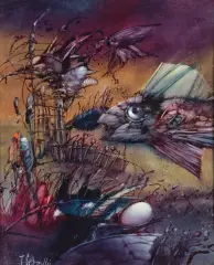 Tomasz Sętowski, KOMPOZYCJA FANTASTYCZNA, olej, płótno