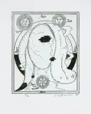 ANIMA MUNDI by Stanisław Fijałkowski, 1985, linoryt, papier, offered Apr 2025