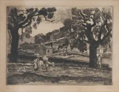 Jan Peske, MIASTECZKO, akwaforta, papier
