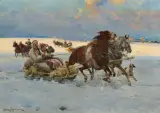 Alfred Wierusz-Kowalski, SANNA, po 1900, olej, płótno naklejone na płytę pilś.