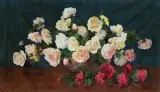 RÓŻE by Czesław (I. Zygmuntowicz) Wasilewski, olej, płótno, sold Mar 2025