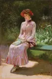 Józef Kraczkowski, PORTRET PANNY PATZAK, 1882, olej, płótno naklejone na tekturę