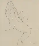 August Zamoyski, AKT, 1924, ołówek, papier
