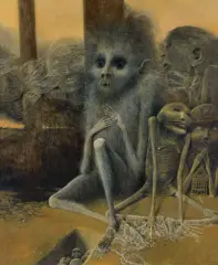 Zdzisław Beksiński, BEZ TYTUŁU, 1979, olej, płyta pilśniowa