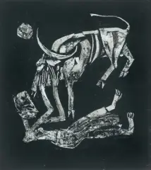 Roman Opałka, ILUSTRACJA DO KSIĄŻKI NIEWINNY TYGRYS..., 1966, tusz pędzel, gwasz biały, papier