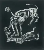 Roman Opałka, ILUSTRACJA DO KSIĄŻKI NIEWINNY TYGRYS..., 1966, tusz pędzel, gwasz biały, papier
