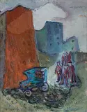Adam Marczyński, PEJZAŻ INDUSTRIALNY, II połowa lat 30. XX w., olej, płótno