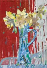 Zbysław Maciejewski, KWIATY, 1983, gwasz, akwarela, papier