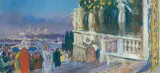 Julian Fałat, BAL WE FLORENCJI ok.1900, pastel, papier