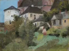 Apolinary Kotowicz, STARY BIECZ, olej, tektura