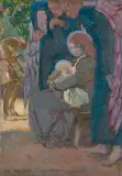 Józef Mehoffer, MATKA BOSKA KARMIĄCA, 1913, olej, płótno