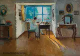 Bronisława Rychter-Janowska, LEKTURA, olej, tektura