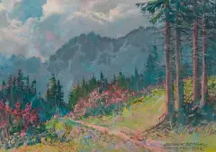 Leszek Stańko, ZAKOPANE, 1979, olej, płótno naklejone na tekturę