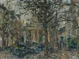 Włodzimierz Zakrzewski, PLACE DE LA SORBONNE, 1966, olej, płótno