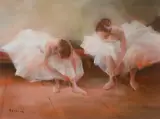Miloslava Vrbova-Štefková, BALETNICE, olej, płyta pilśniowa