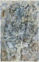 Jan Lebensztejn, FIGURA, 1963, tusz pióro, akwarela, papier