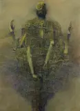Q9 by Zdzisław Beksiński, 1999-2000, olej, płyta pilśniowa, sold Dec 2024