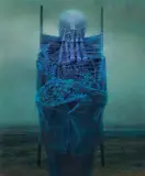 Zdzisław Beksiński, BEZ TYTUŁU, 1983, olej, płyta pilśniowa