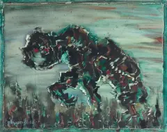 Jerzy Tchorzewski, BESTIA III, 1988, tempera, akryl, papier