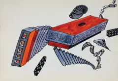 SZKICOWNIK by Zbigniew Makowski, 1963-1978, tusz, akwarela, kredki, ołówek, papier, sold Dec 2024