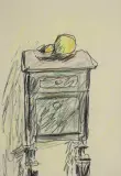 Józef Czapski, KOMÓDKA, kredki, ołówek, papier