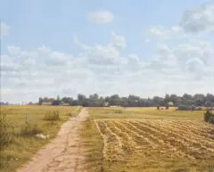 Maciej Cichocki, W PARKU – NA WIEŚ, GLINIANKA, 2014, olej, płótno