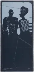 Marek Sapetto, TO JA DO CIEBIE ZADZWONIĘ, 1970, tech. własna, papier perforowany do maszyn matemat
