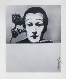 Edward Hartwig, PIERROT Z RÓŻĄ, fotografia czarno-biała (vintage)