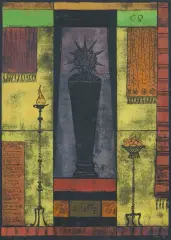 Janina Kraupe, ASTARTE, 1979, linoryt, papier czarny