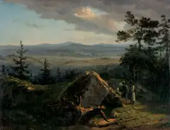 Wojciech Gerson, PEJZAŻ Z OKOLIC OJCOWA, 1851, olej, płótno
