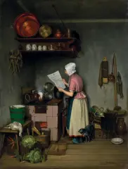 Edmund Dittmann, WYNIKI LOTERII, 1878, olej, płótno