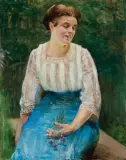 Jacek Malczewski, PORTRET WANDY KUCZYŃSKIEJ, 1913, olej, deska