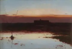 Józef Rapacki, JESIENNY WIECZÓR, 1919, olej, płótno naklejone na tekturę