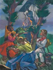 Zofia Stryjeńska, MAJOWE, tempera, płótno